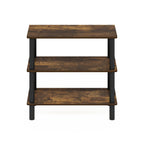 Furinno Turn-N-Tube 23-Inch 3-Tier Freestanding Shoe Rack Storage Organizer, Amber Pine/Black