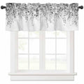 Curtain Valance For Windows Gray Eucalyptus Rod Pocket Valance Window Treatments 1 Panel Watercolor Leaves Short Curtains For Ki