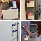 Simetufy 1 Pack Magnetic Dry Erase Marker Holder, Whiteboard Marker Holder, Magnetic Marker Holder, Magnetic Pen Holder For Whit