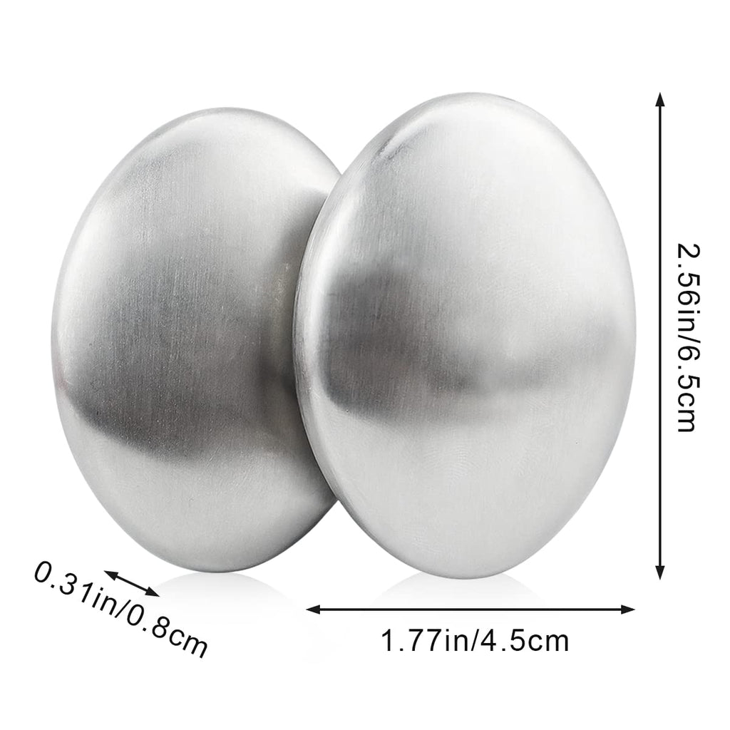 Leefone 2 Pcs Stainless Steel Soap, Magic Metal Odor Remover Bar Eliminating Smells Like Fish Onion Garlic Scents From Hands And