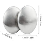 Leefone 2 Pcs Stainless Steel Soap, Magic Metal Odor Remover Bar Eliminating Smells Like Fish Onion Garlic Scents From Hands And