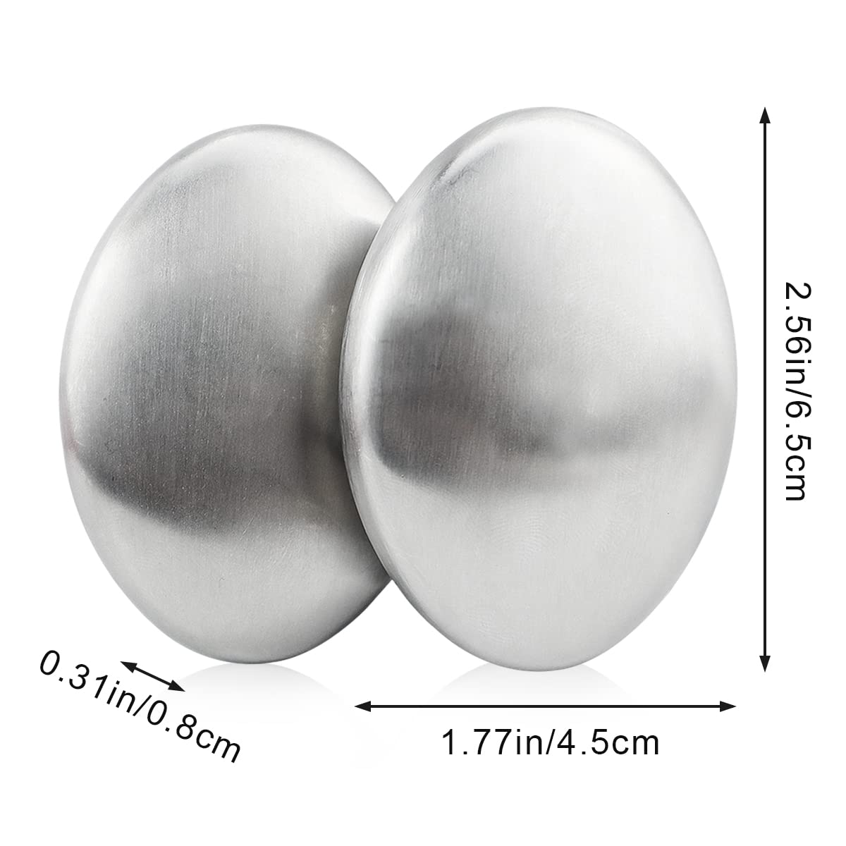 Leefone 2 Pcs Stainless Steel Soap, Magic Metal Odor Remover Bar Eliminating Smells Like Fish Onion Garlic Scents From Hands And