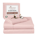 Pizuna Pure 100% Cotton Sheets Twin Size, Luxurious 400 Thread Count Long Staple Cotton Sateen Sheets Twin With 15'' Deep Pocket