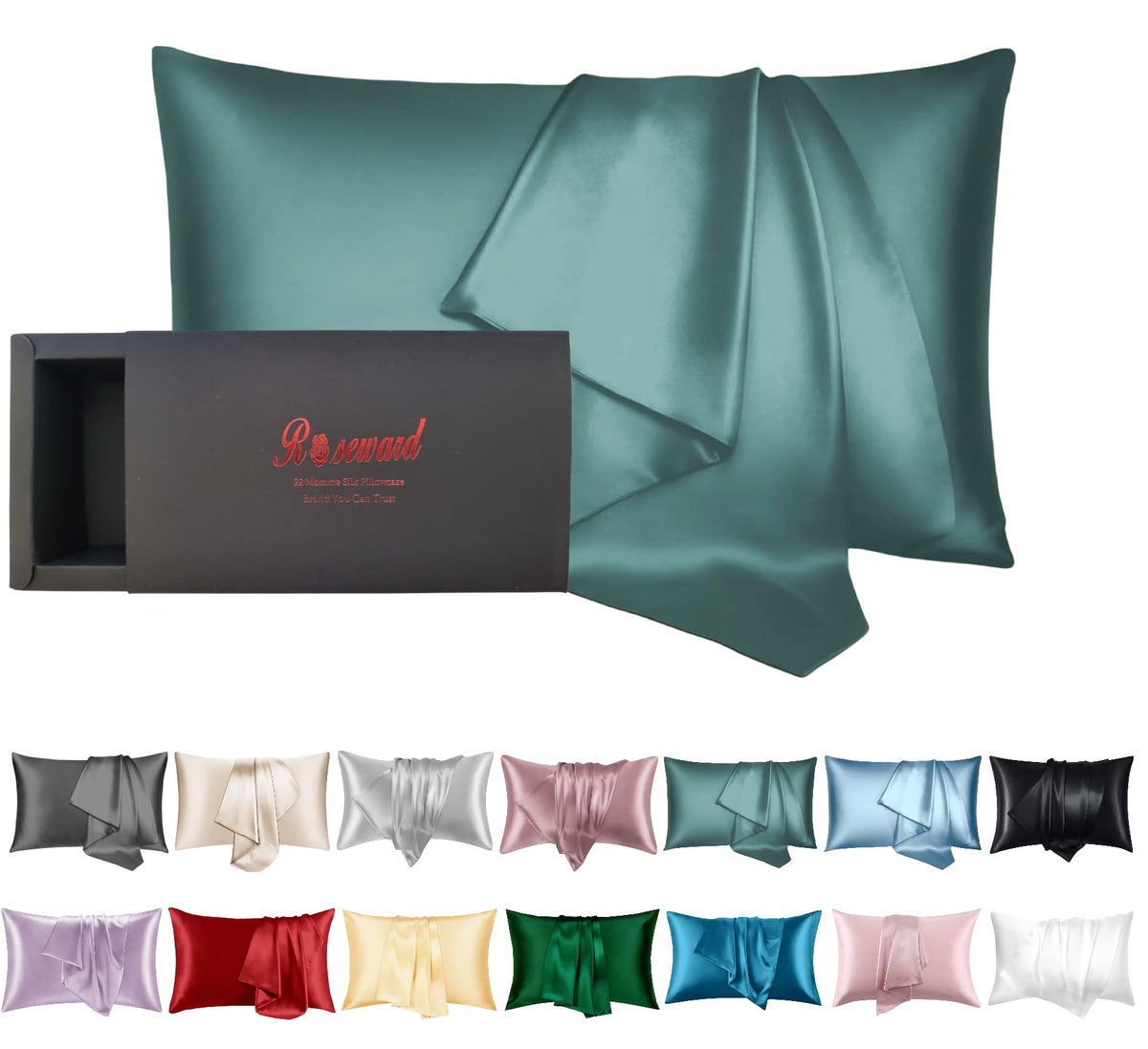 100% Mulberry Silk Pillow Case For Hair And Skin Made In Usa, 22 Momme King Size Silk Pillowcase For Women, 6A Grade Organic Sil