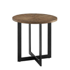 Steve Silver Furniture Colton 3-Piece Set, 48" W Cocktail Table w/Two 24" H End Tables, Living Room, Iron Base, 3mm Table Top, Occasional Set, 16" D x 30" W x 40" H, Black, Brown