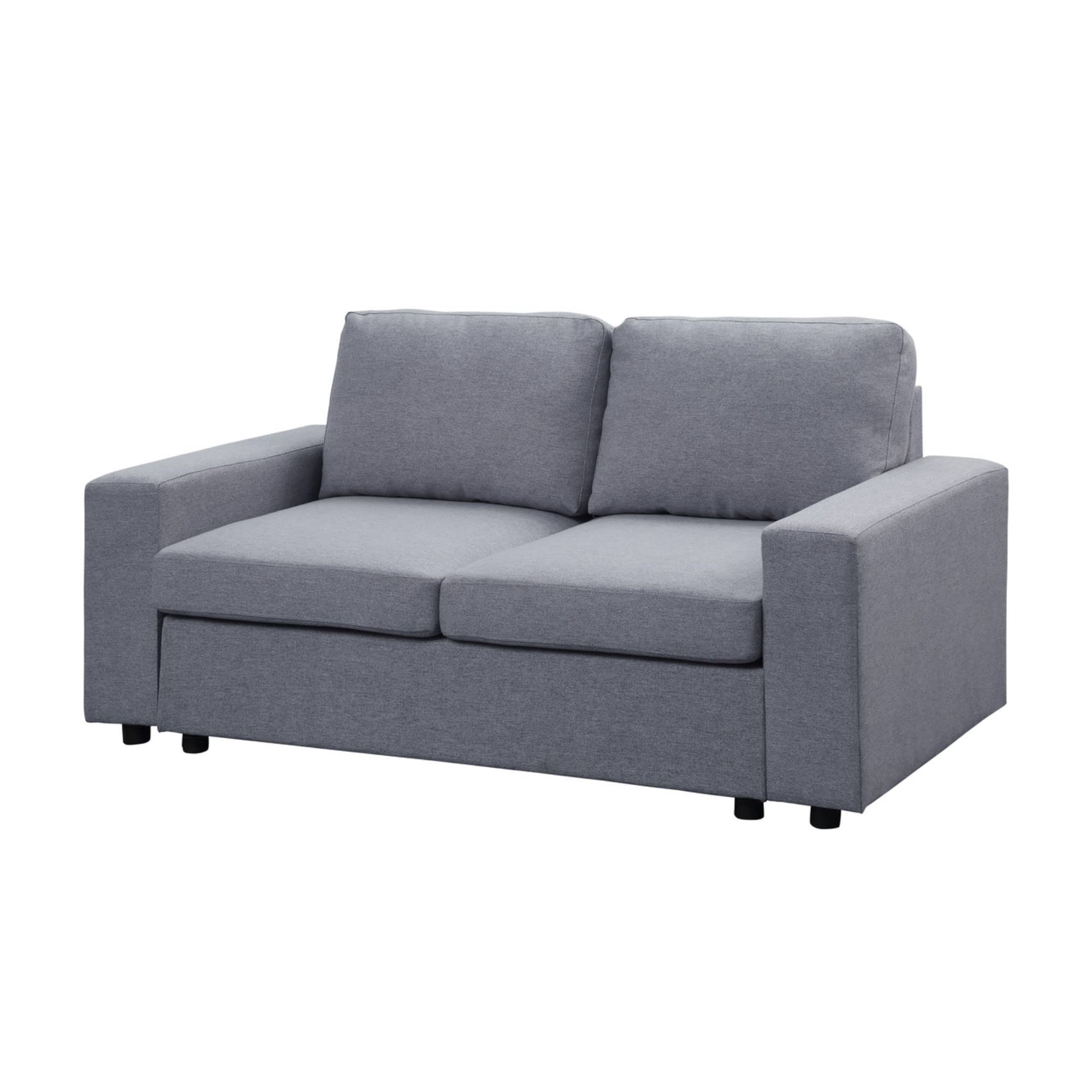 Lilola Home Brenton Light Gray Linen Loveseat