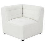 Coaster Sunny Contemporary Faux Leather Upholstered Corner in Natural