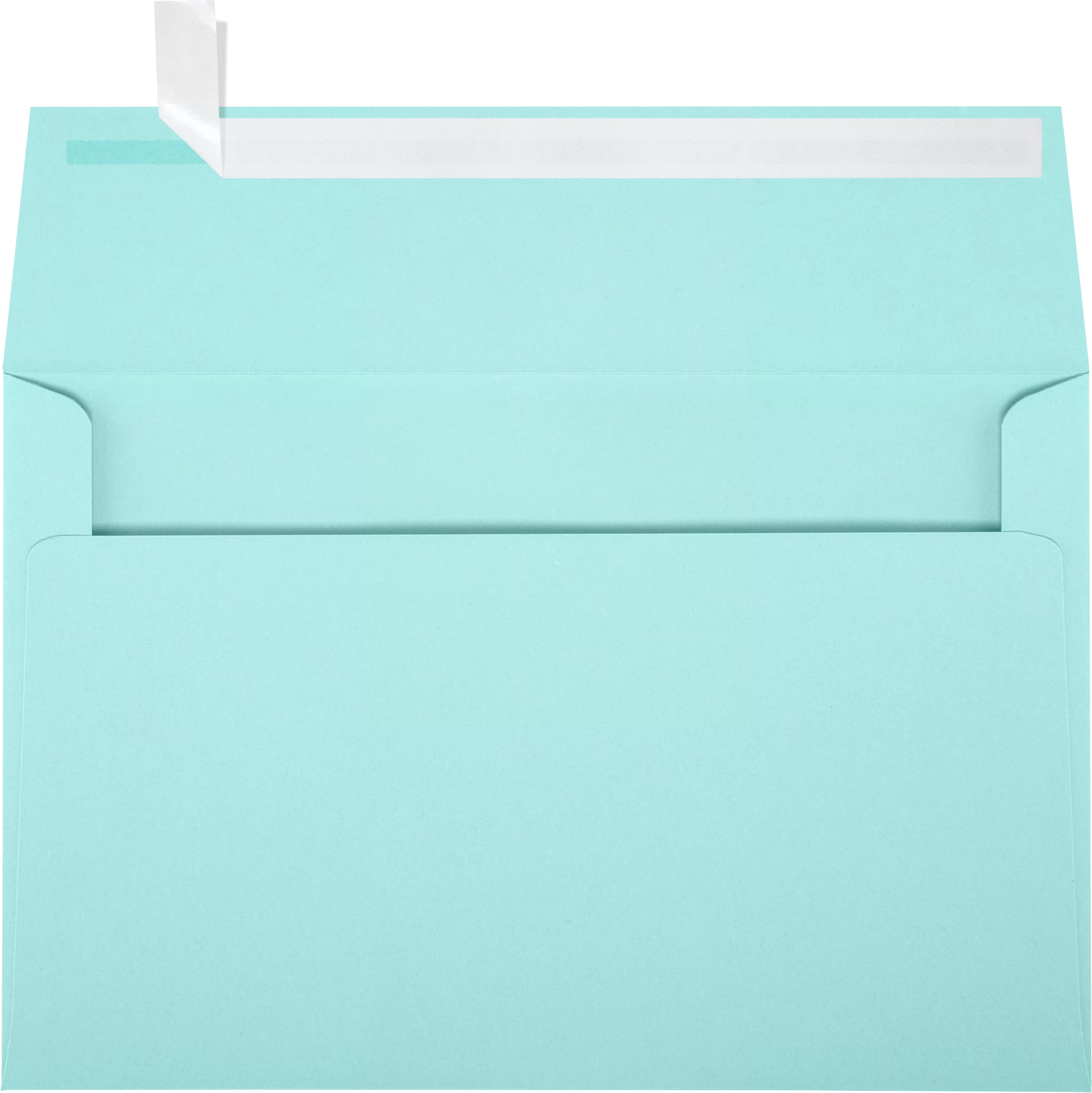 Luxpaper A9 Invitation Envelopes | Peel & Press | 5 3/4' X 8 3/4' | Seafoam Blue | 80Lb. Text | 250 Qty