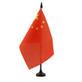 China Table Flag 5' X 8' - Chinese Desk Flag 21 X 14 Cm - Black Plastic Stick And Base - Az Flag