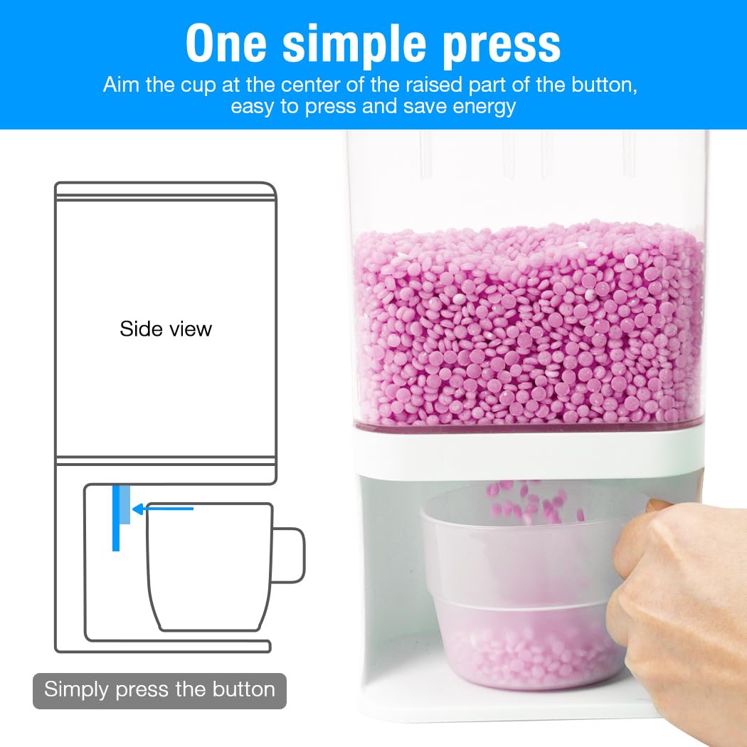 Conworld Laundry Detergent Dispenser, Wall Mounted Laundry Beads Dispenser For Scent Booster Beads, Stain Remover Powder, Bath S