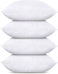 Utopia Bedding Throw Pillows (Set Of 4, White), 14 X 14 Inches Pillows For Sofa, Bed And Couch Decorative Stuffer Pillows