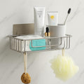 Jialto Stainless Steel SelfAdhesive Bathroom Organiser With Towel Holder For Bathroom Accessories  No Drill, Wall Mount Bathro