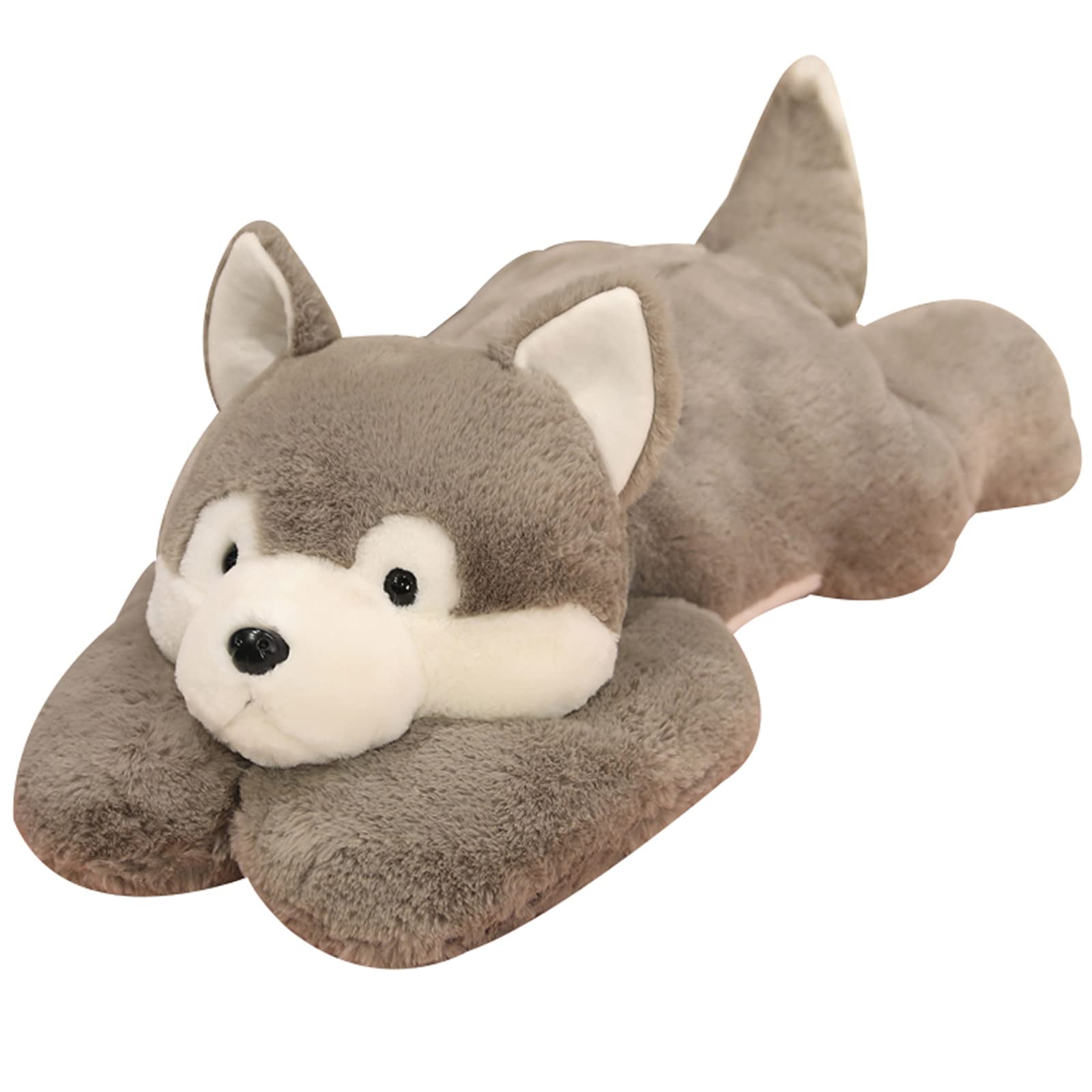 Doireum Weighted Stuffed Animals, 3.3 Lbs Weighted Husky Stuffed Animal Plush Toy Cute Huskies Weighted Plush Animals Throw Pill