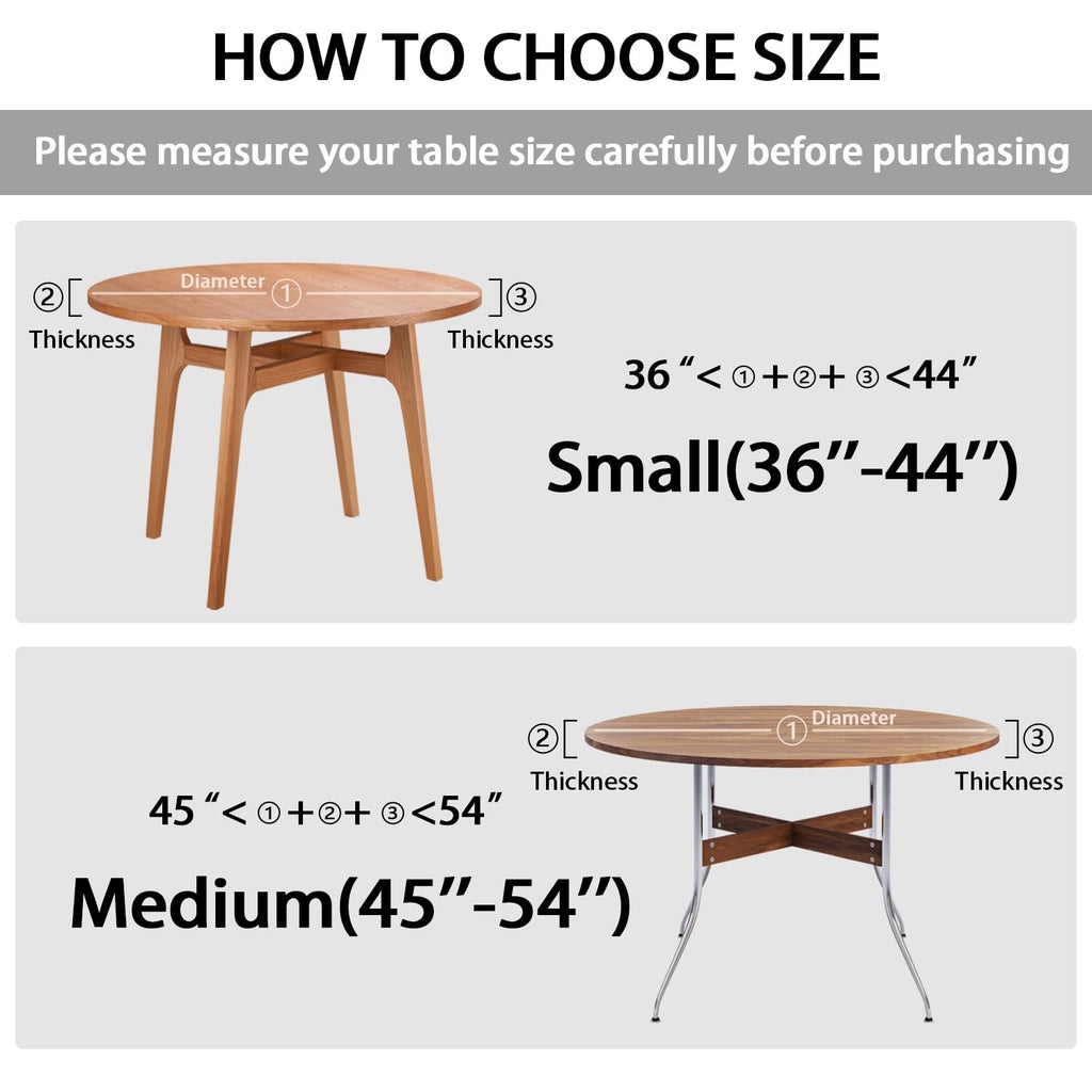 Eiuflka Round Tablecloth Fitted Elastic Tablecloths Indoor Outdoor Washable Reusable Round Table Cover For Kitchen Picnic Party