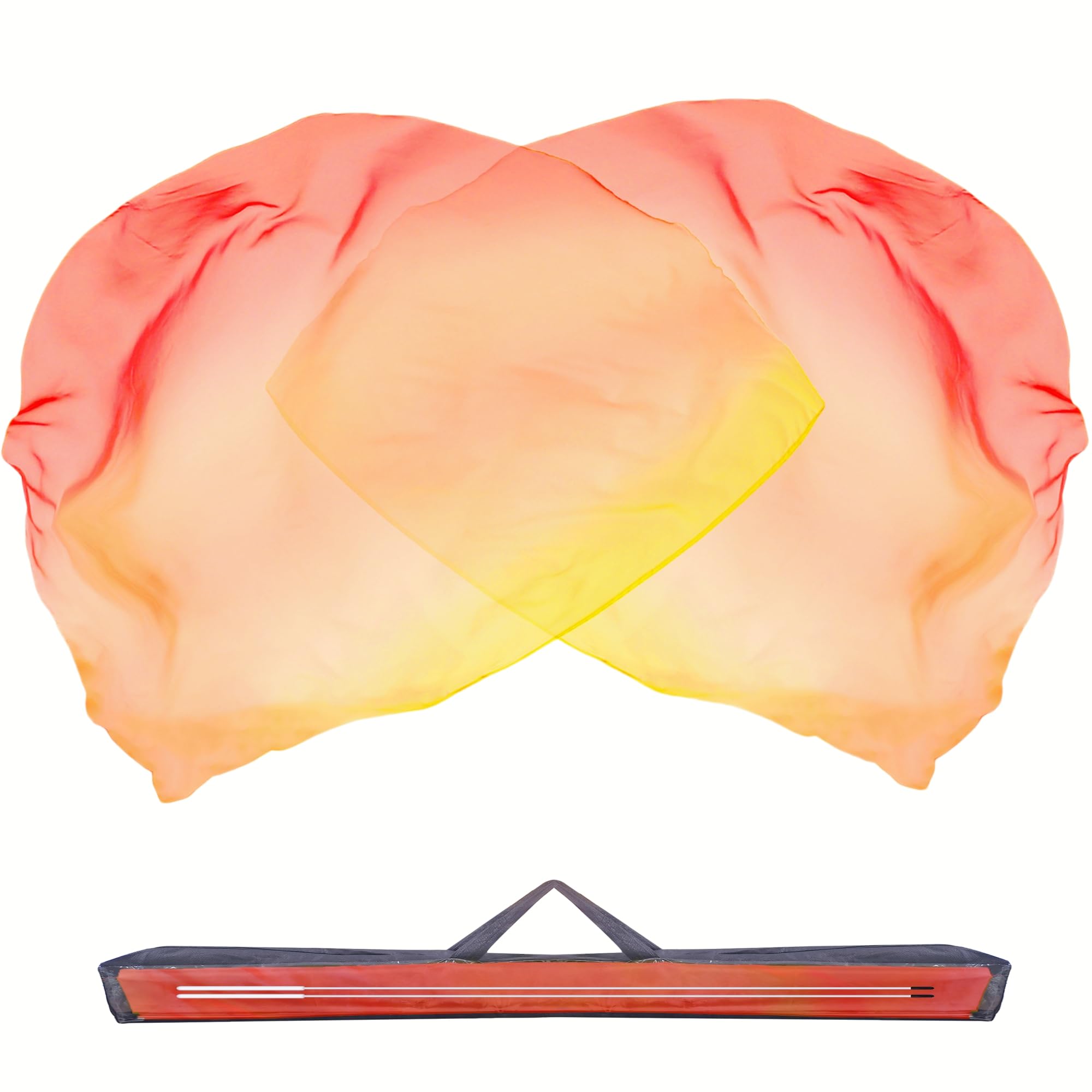 Baisdan 54'X54' Worship Flags For Dance Church, Praise Dance Flags, Silk-Like Chiffon Flags With Flexible Rods & Storage Bag,