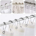Dhanuom Curtain Hooks, Shower Curtain Rings Rust Proof Stainless Steel Shower Rings for Curtain, Shower Hooks for Shower Curtain