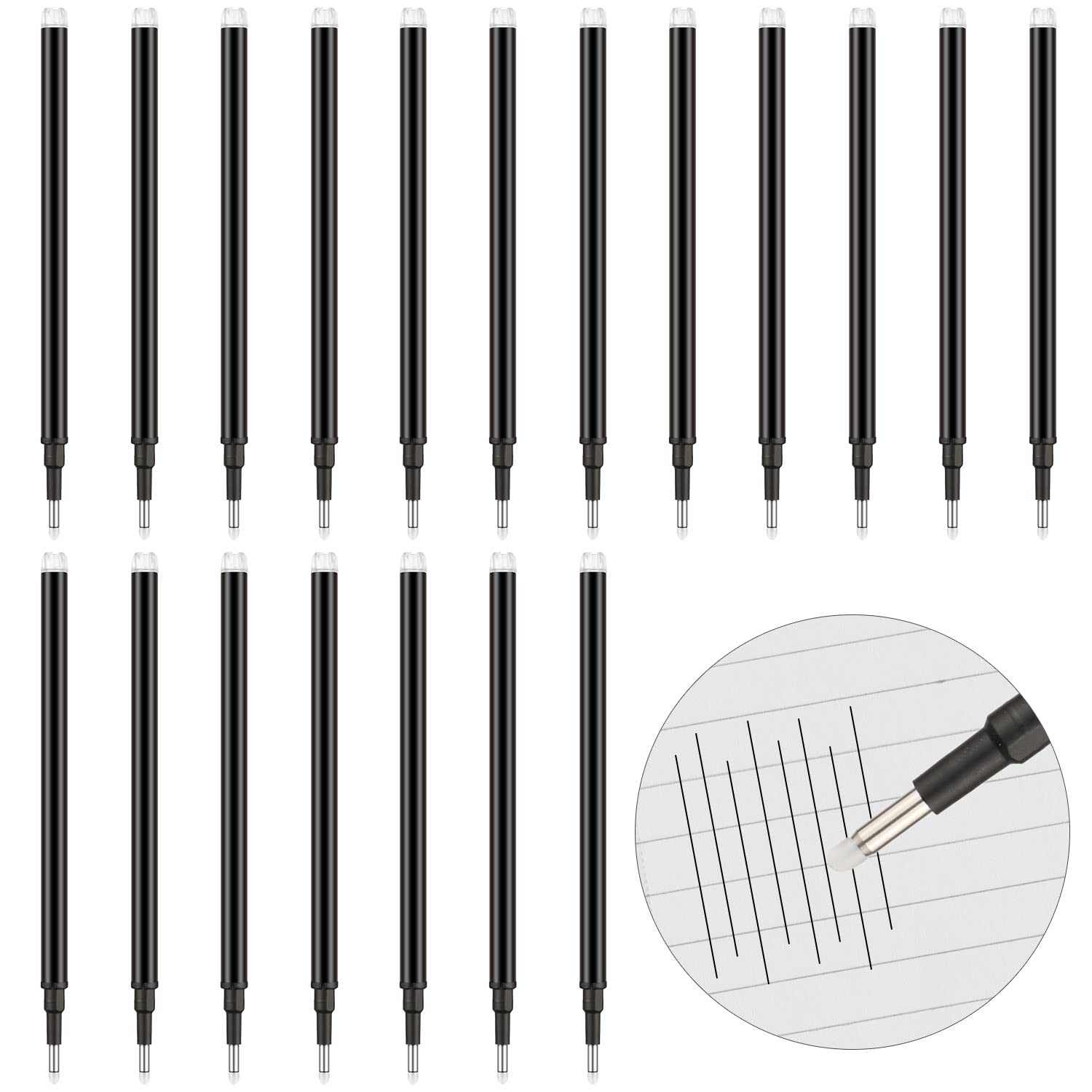 Zonon 24 Pcs Erasable Pen Refills 0.7 Mm Gel Ink Refills Medium Fine Point Erasable Pens Refill For Writing Planner And Crosswor