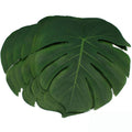 36Pcs Artificial Tropical Palm Leaves Large Size Bonus 2 Sheets/40pcs Dot Glues,Fake Faux Palm Leaves Hawaiian Party Jungle Beac
