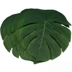 36Pcs Artificial Tropical Palm Leaves Large Size Bonus 2 Sheets/40pcs Dot Glues,Fake Faux Palm Leaves Hawaiian Party Jungle Beac