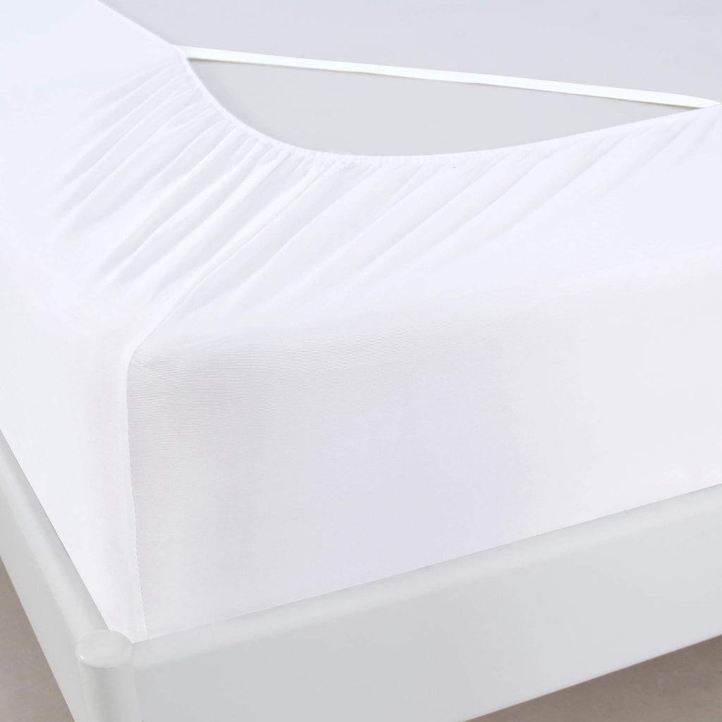 Box Spring Cover Full 2 Pack, Elastic Fabric Wrap Around 4 Sides Bed Skirt, Sleek Alternative For Bed Skirts For Hotel/Home, Fits Box Springs Up To 13”, White