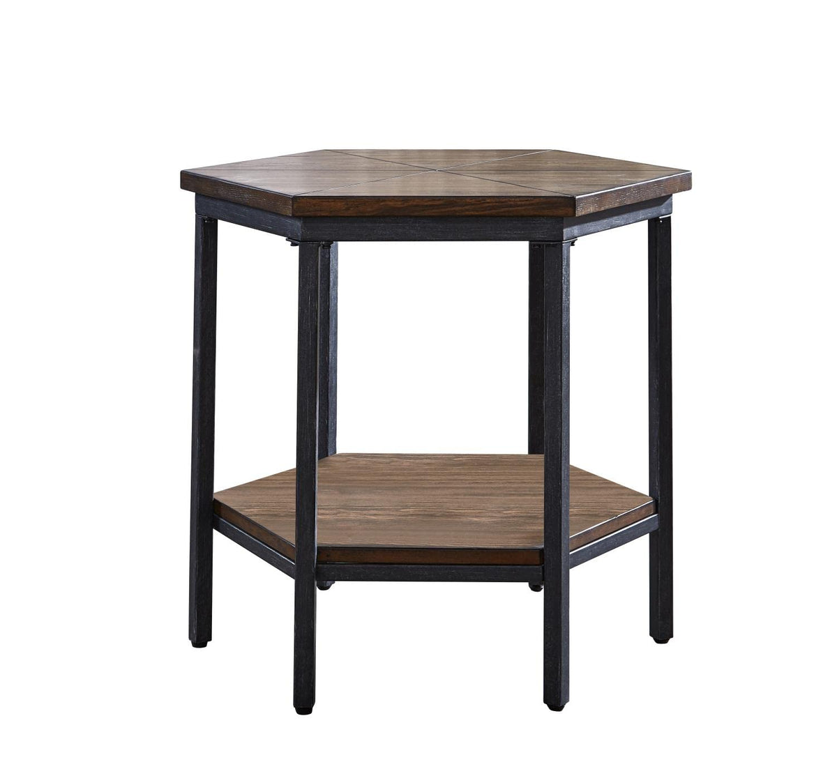 Steve Silver Ultimo Hexagon End Table in Ash Veneers Finish UM200E