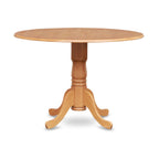 East West Furniture DLIN3-OAK-W 3 Piece Dining Table Set for Small Spaces Contains a Round Dining Room Table with Dropleaf and 2 Wood Seat Chairs, 42x42 Inch, Oak
