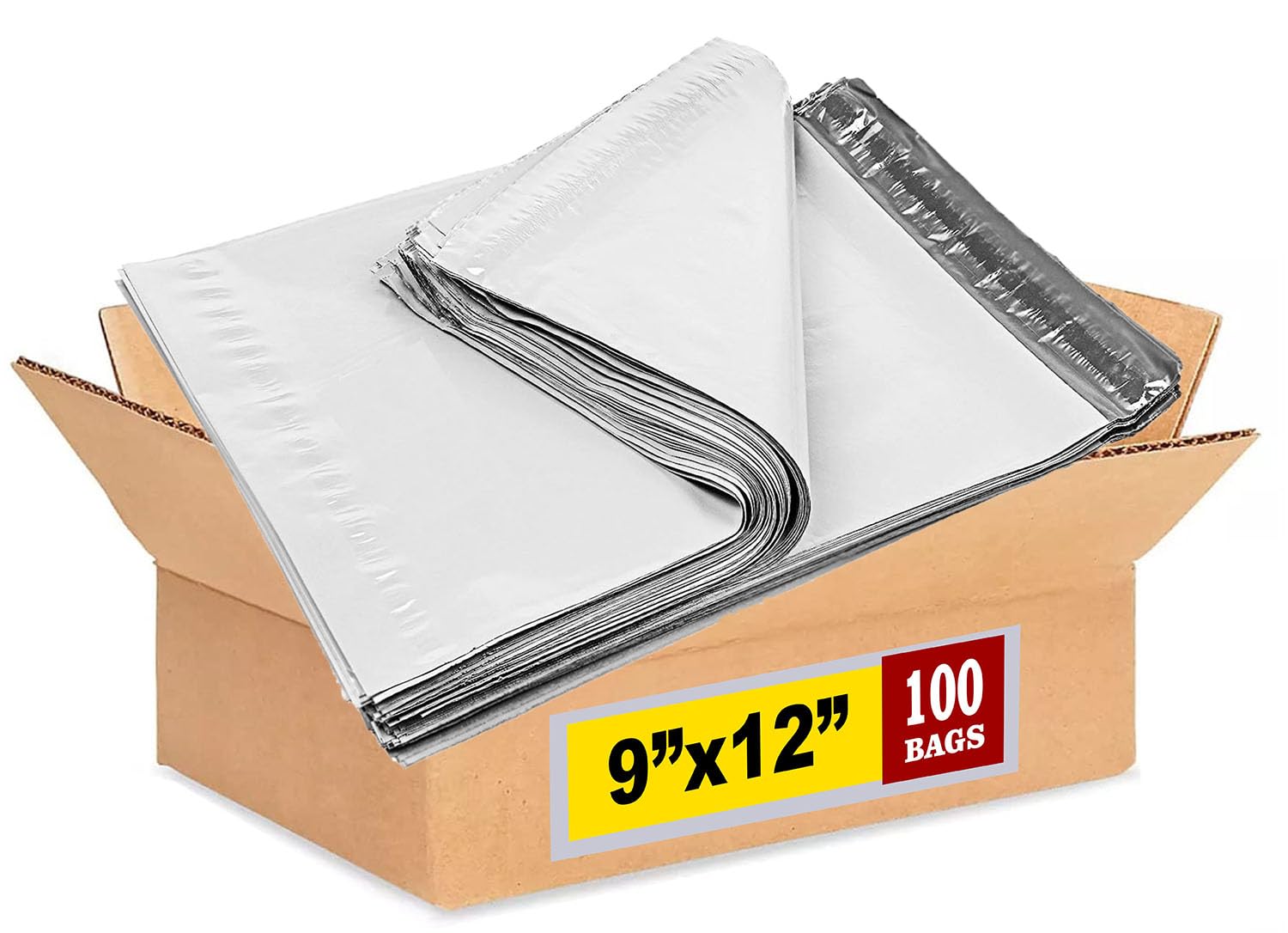 Imbaprice 100 - 9X12 Premium Matte Finish Self-Sealing Non-Padded White Poly Mailers/Mailing Envelopes/Bags (Imba-3Pm-100)