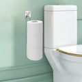 Tokokimo Toilet Paper Holder Self Adhesive, Wall Mount Toilet Paper Storage for 3 Roll Tissue, Over The Tank Toilet Paper Holder