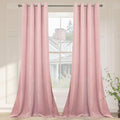 SMILETIME Pink 90in Long Velvet Curtains with Grommet, Thermal Insulated Super Soft Privacy Noise Reducing Light Blocking Velvet