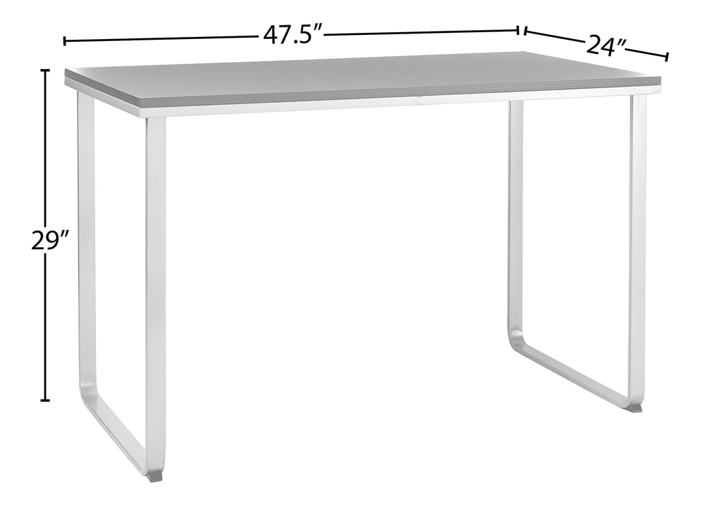 Safco Products 1943BLSL Home Office Table Computer Desk, Black and Silver