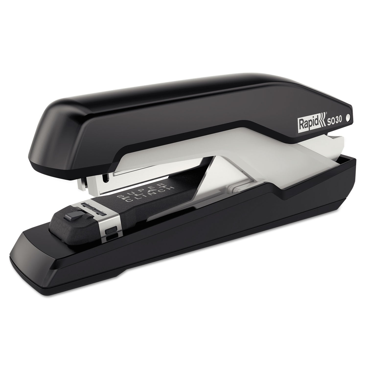 Swingline Stapler, Omnipress 30 Stapler, 'Press Anywhere For Easier Use', 30 Sheet Capacity, Black/Gray (5000585A)