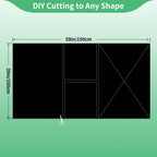 Boxelfos 100% Blackout Blind Curtains Window Cove (39''X 59'')[Diy Cut To Any Size Or Shape] [Hook & Loop Tabs][ Portable Bags F