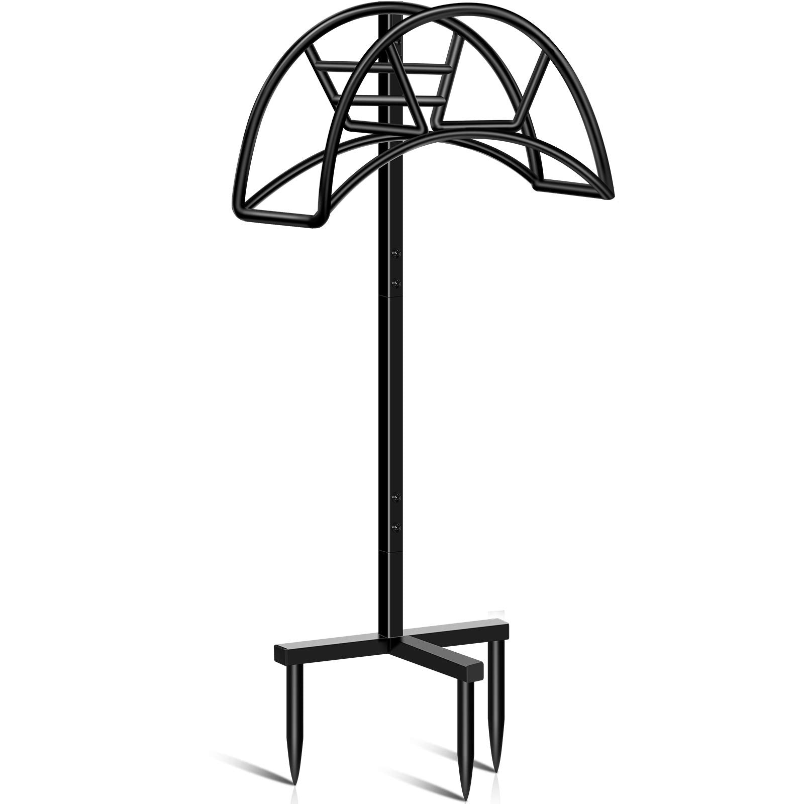 Tomcare Garden Hose Holder Detachable Metal Water Hose Holder Hose Hanger Heavy Duty Free Standing Hose Storage Stand For Outsid