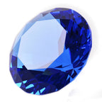Longwin 80Mm(3.1 Inch) Crystal Diamond Paperweight Jewels Wedding Decorations Centerpieces Home Decor (Blue)