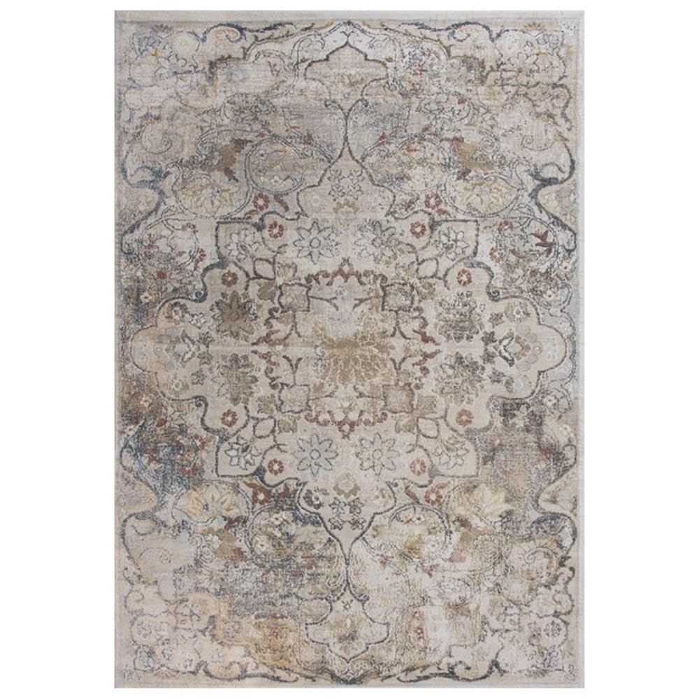 Alora Decor Lavish 7'10&quot;X9'10&quot; Beige/Gray/Rust/Blue Power-Loomed Area Rug