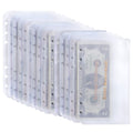 Umsicht 15Pcs A6 Binder Pockets With No Zippers, Zipless Budget Envelopes For Cash System, A6 Binder Pouch For 6 Ring Binder, Mo