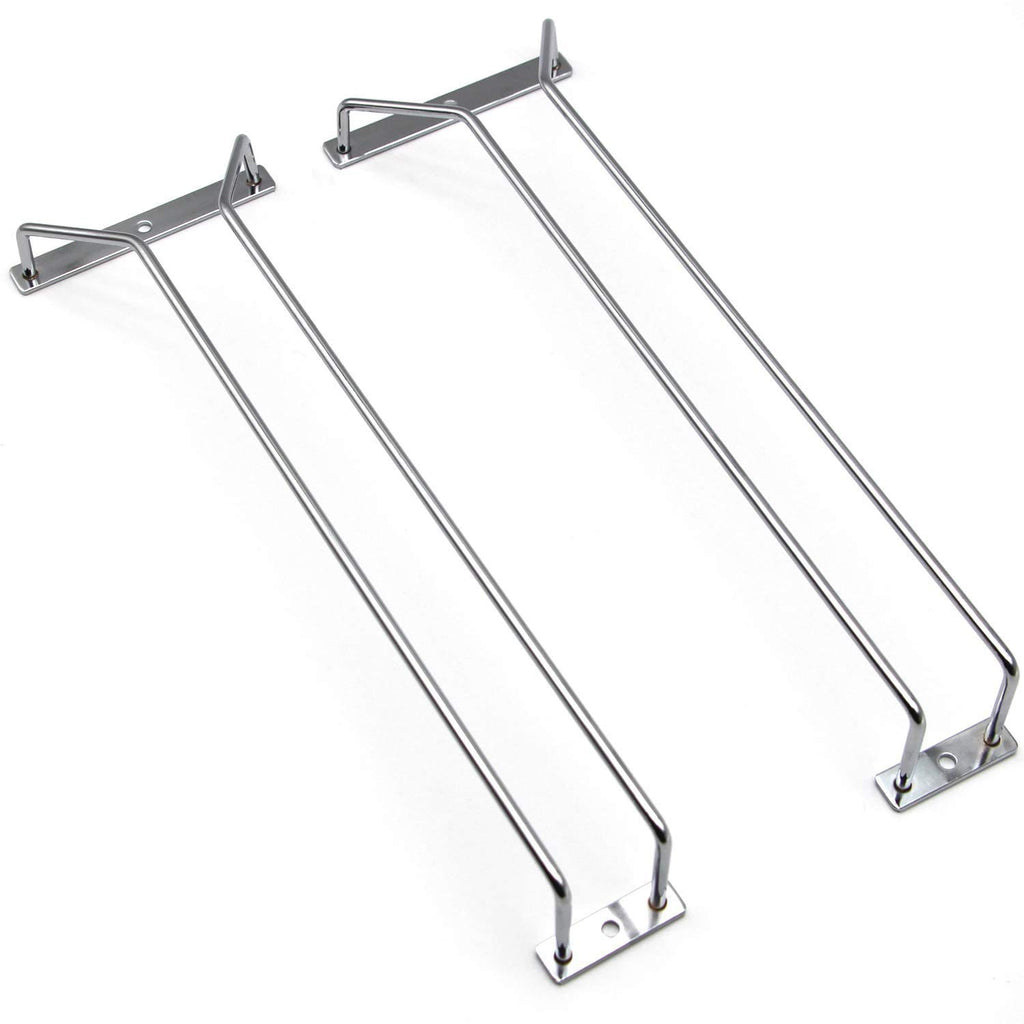 RedDreamer 14-Inch Wine Glass Rack, Under Cabinet Wine Glass Holder Stainless Steel Chrome Finish Stemware Rack - Hanging Stemwa