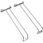 RedDreamer 14-Inch Wine Glass Rack, Under Cabinet Wine Glass Holder Stainless Steel Chrome Finish Stemware Rack - Hanging Stemwa