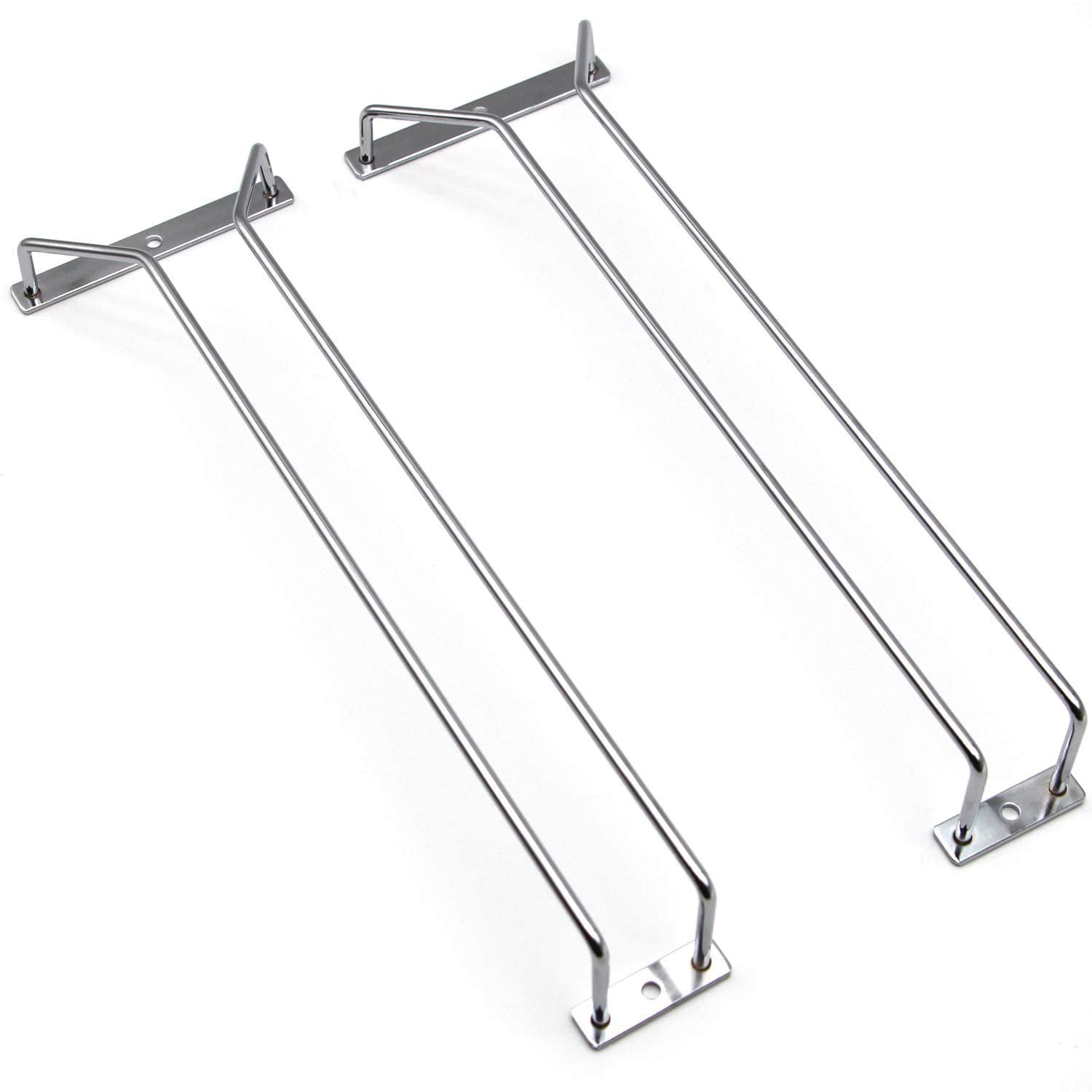 RedDreamer 14-Inch Wine Glass Rack, Under Cabinet Wine Glass Holder Stainless Steel Chrome Finish Stemware Rack - Hanging Stemwa