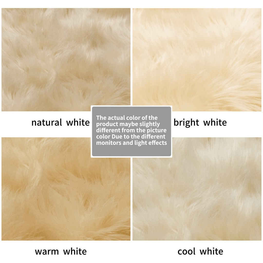 Small Faux Fur Rug 2X4 Ft Ultra Soft Sheepskin Rug Chair Sofa Cover Seat Pad, Beige Fluffy Shag Rug For Bedroom Nursery Kids Roo