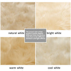 Small Faux Fur Rug 2X4 Ft Ultra Soft Sheepskin Rug Chair Sofa Cover Seat Pad, Beige Fluffy Shag Rug For Bedroom Nursery Kids Roo
