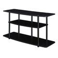 Convenience Concepts Designs2Go 3-Tier Wide TV Stand, 42", Black/Black