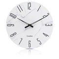 Crosstime Modern Wall Clock 12 Inch - Glass Wall Clocks Battery Operated Silent Non-Ticking for Bathroom Living Room Kitchen Dec