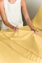 Extra Deep Pocket Twin Xl Sheets - 3 Piece Breathable & Cooling Bed Sheets - Hotel Luxury Bed Sheet Set - Soft, Wrinkle Free & Comfy - Easily Fits Extra Deep Mattresses - Deep Pocket Yellow Sheets Set