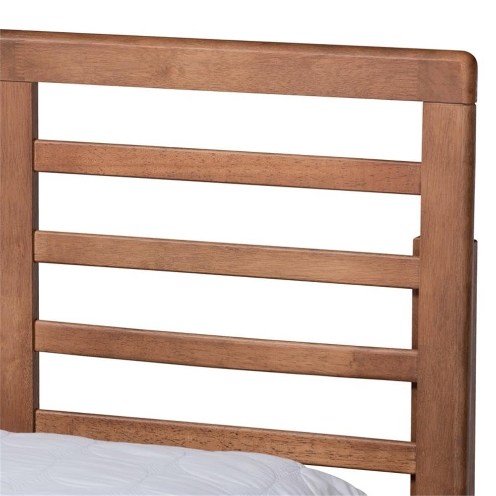 Baxton Studio Piera Modern and Contemporary Transitional Ash Walnut Brown Finished Wood Queen Size 3-Drawer Platform Storage Bed