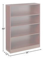 Lorell Mahogany Laminate Bookcase, 48" X 36" X 12"