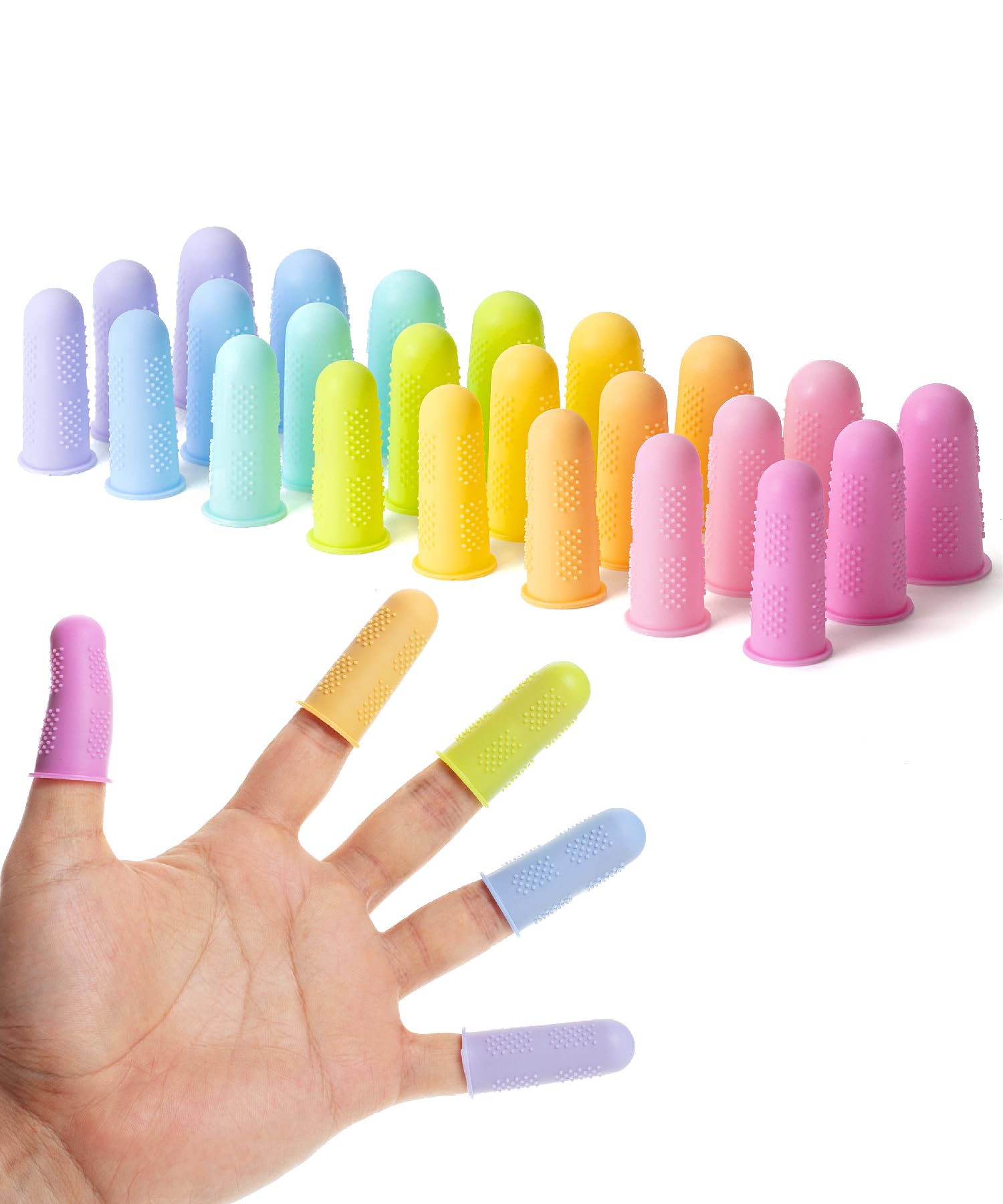 Mr. Pen- Hot Glue Gun Finger Protectors, 24 Pcs, Pastel Colors Silicone Finger Protectors, Rubber Fingers Tips, Rubber Finger Co