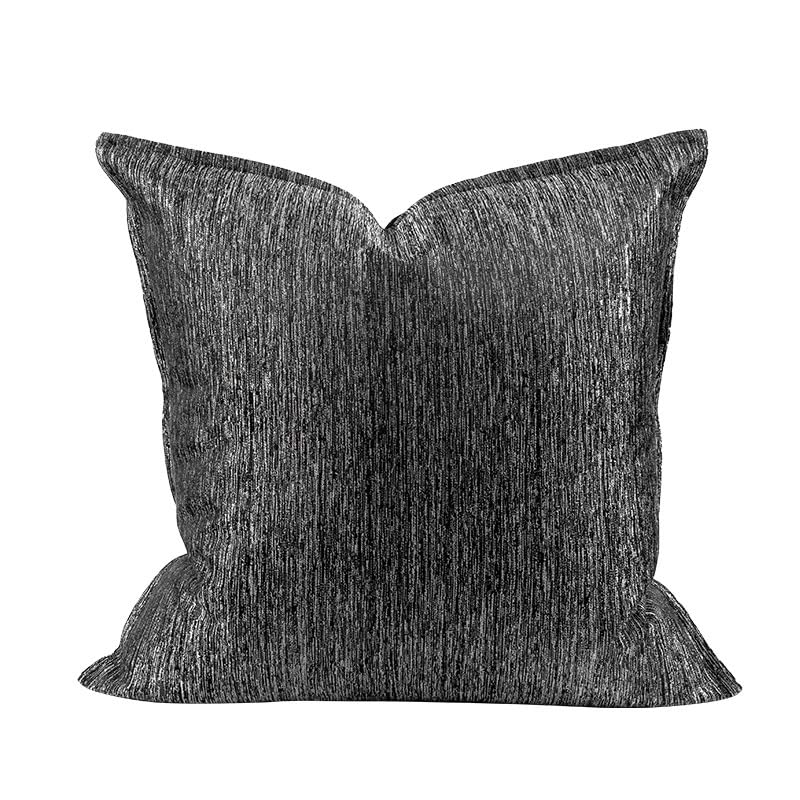 The-Tinoart Throw Pillow Covers Accent Black Gray Stripe Cushion Cover Luxury Modern Jacquard Decorative Pillows Cover For Couch