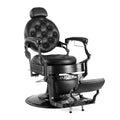 OmySalon Vintage Barber Chair All Purpose Heavy Duty, Hydraulic Recline Salon Beauty Styling Chair Retro Black, 360 Degree Swive