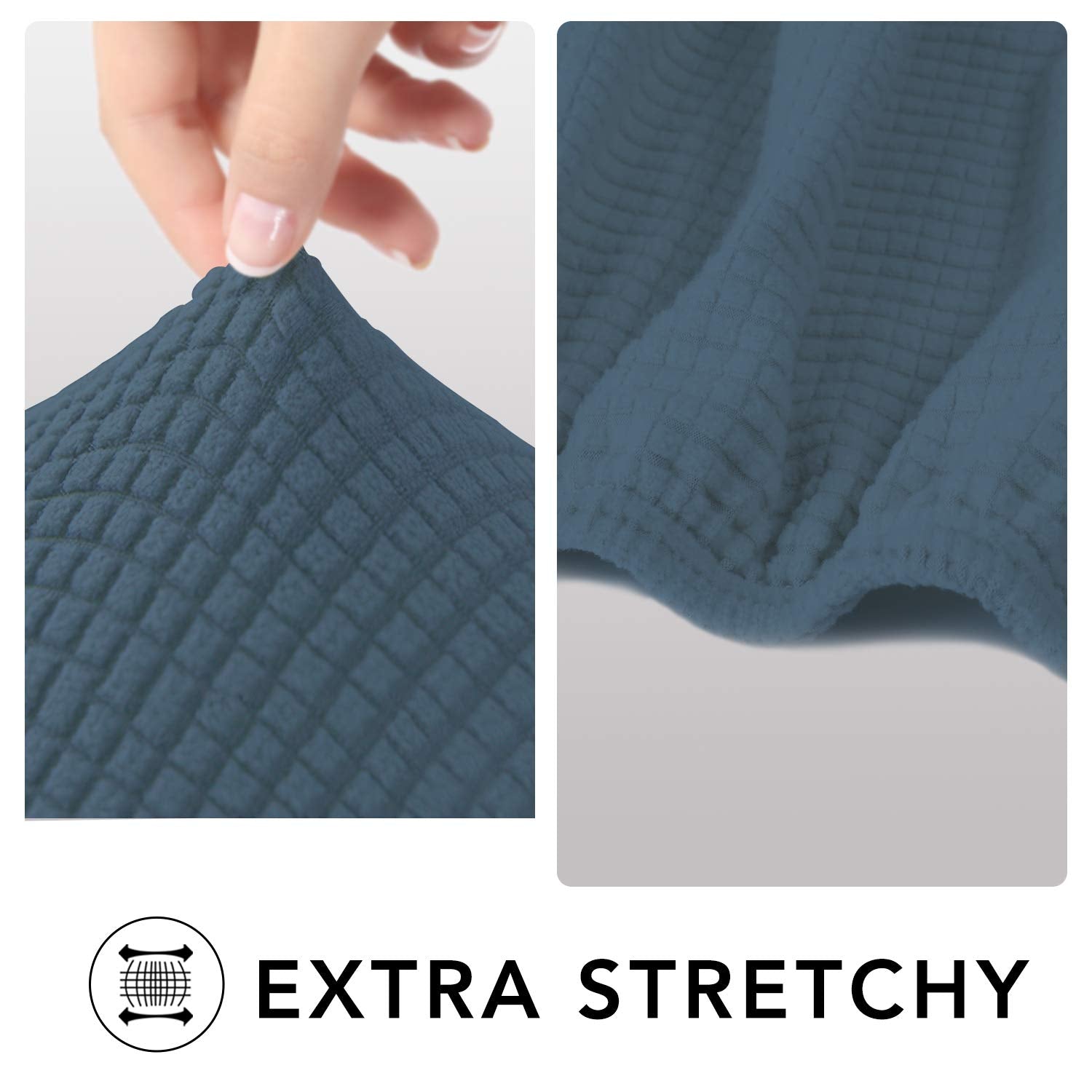 Purefit Stretch Chair Sofa Slipcover – Spandex Jacquard Non Slip Soft Couch Sofa Cover, Washable Furniture Protector With Non Skid Foam And Elastic Bottom For Kids (Chair, Bluestone)